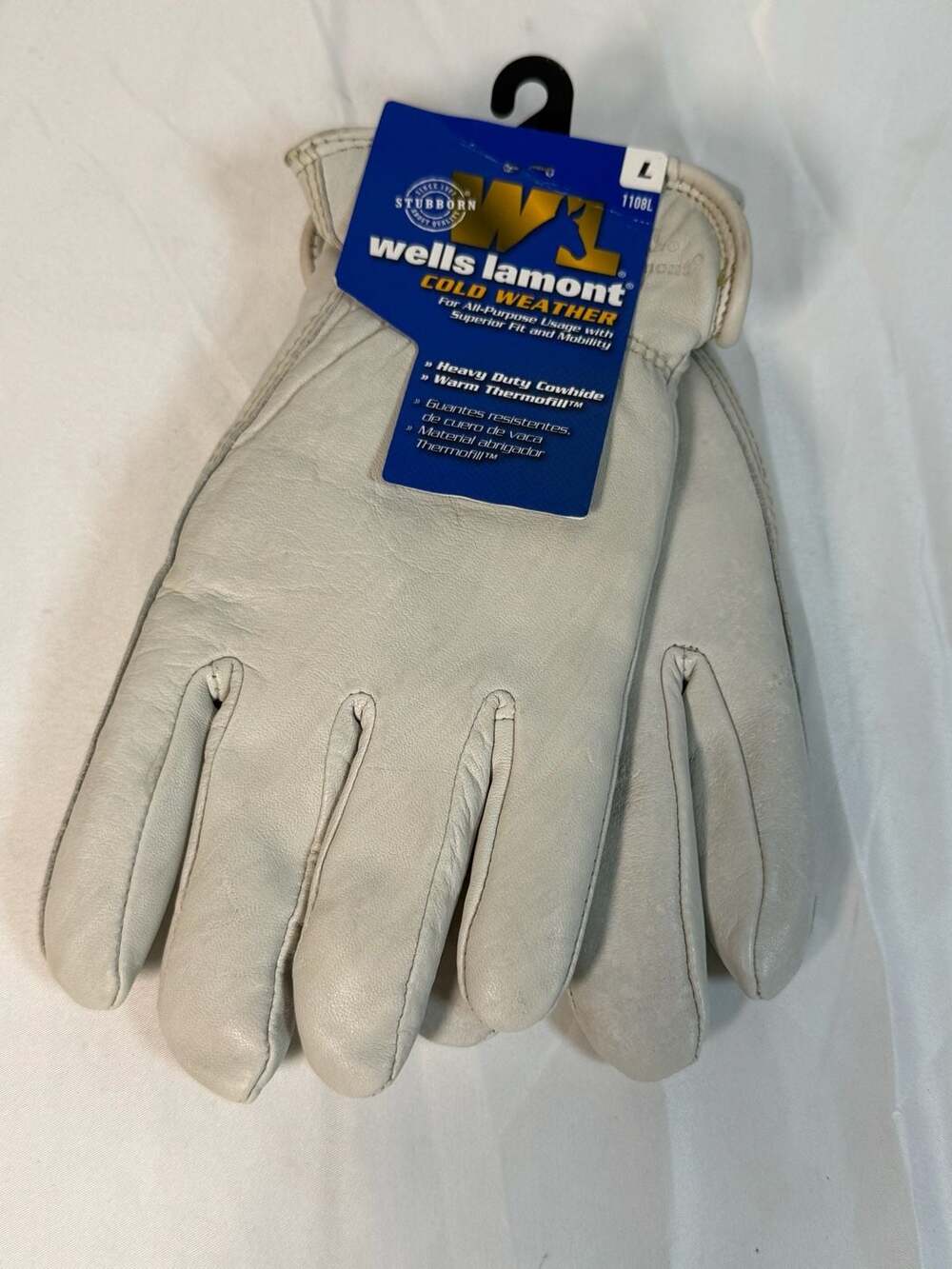 Wells Lamont Cold Weather Gloves Size L Cowhide Thermofill
